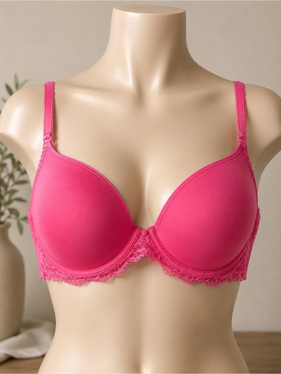 Wacoal Other - Wacoal Bra 38C Pink Lined Underwire Lace Trim Excellent Condition